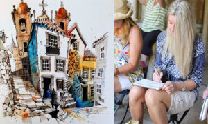 travel sketching Ian Fennelly 2022